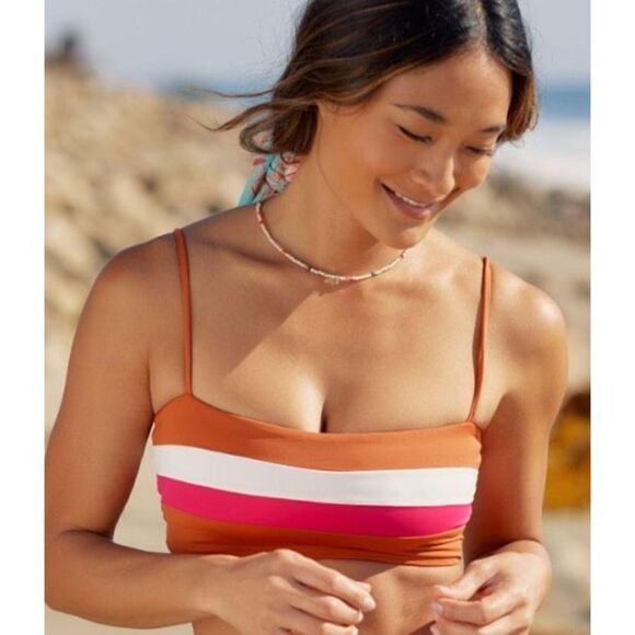 New. L*SPACE Rebel stripe bikini set. L/M. Retails $178 - Picture 4 of 12